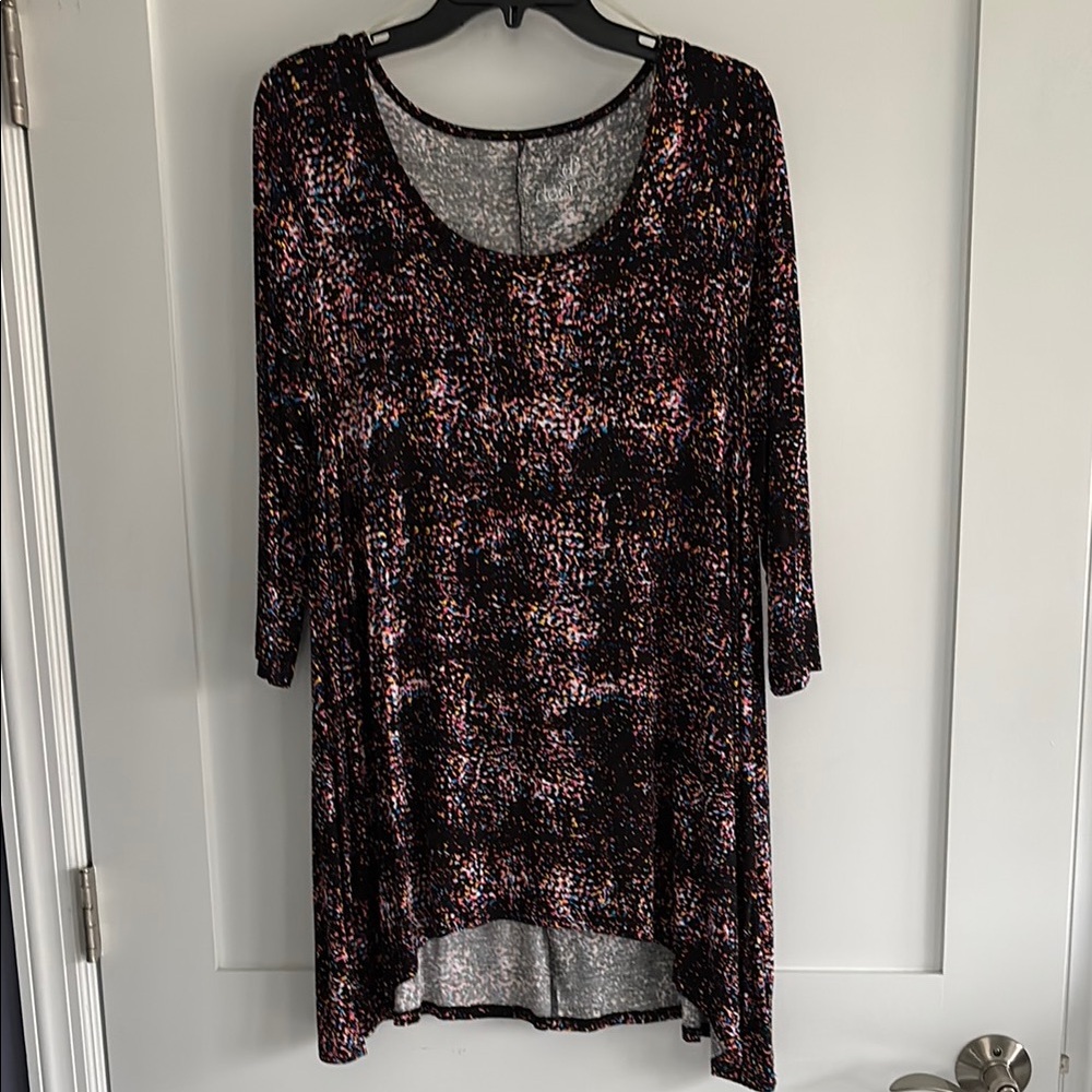 Decree black, pink and blue top